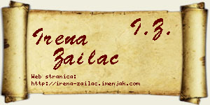 Irena Zailac vizit kartica